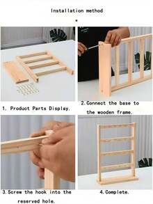 1 pezzo Supporto espositore in legno per gioielli, per bracciali, orecchini, portachiavi, collane