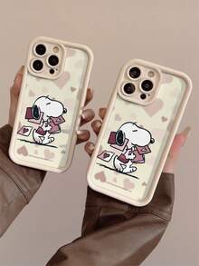 A Cartoon Anime SNOOPY Sky Eye Step Antique White Anti-Drop Tpu Material Phone Case Can Be Given As A Holiday Gift. It Is Suitable For Iphones. The New Phone Case Is Suitable For Phone13/14/15/16/17Pro Max And Phone Case - 彩色 - 查看 3