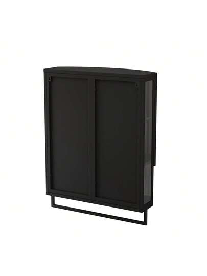 Moderne Arched Glass Two Door Cabinet (60cm) Shatterproof Spiegel out Double Layer Storage, Open Shelf Towel Rack Entryway, Living Room, Bathroom Dining Room view 7