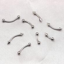 BLISI G23 Solid Titanium Eyebrow Piercing Jewelry, Gokd Black Rose Gold Silver Pink Rainbow Eyebrow Rings 16G Curved Barbell,Tiny Vertical Labret Lip Jewelry Rook Piercing Jewelry For Women And Men{Inchcolor_nameinch:Inch8pcsEyebowPiercing-Silverinch} - 8pcsEyebowPiercing-silver - View 8