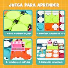 Juguetes de Construcción de Pistas para Niños, Juguetes de Coches de Dinosaurios Eléctrico, Juego de Pista Montessori, Regalos para Niños y Niñas - 1 - Ver 1