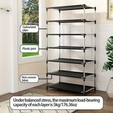 Easy To Assemble Multi-Tier Shoe Rack - Sturdy Compact Design, Suitable For Dorms And Entryways, Includes Metal Tubes, Multipurpose - Multicolor - View 3