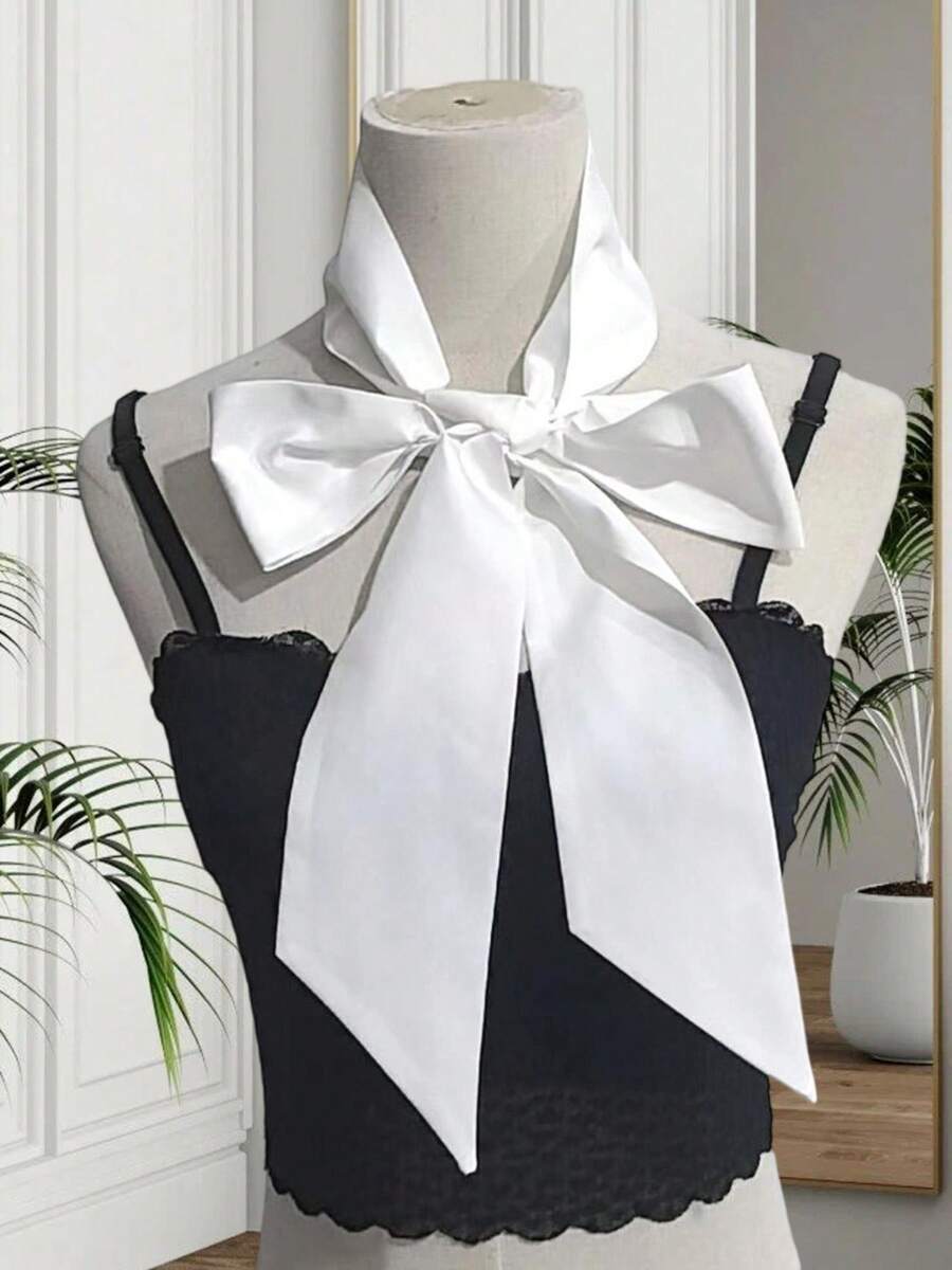 Women's Fake Tie Fake Collar Strap Bow Adjustable Temperament Versatile Bow Tie Versatility - 白色 - 查看 1