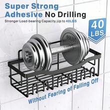 1pc Bathroom Shelf Rack, Iron Art Vanity Organizer, Wall Mounted Toothbrush Holder, Soap Dish, Multi-Function Storage Rack, No Drilling Required - Multicolor - View 7