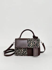 Fashionable Retro Color Block Women Handbag With Accessory - Multicolor - View 2