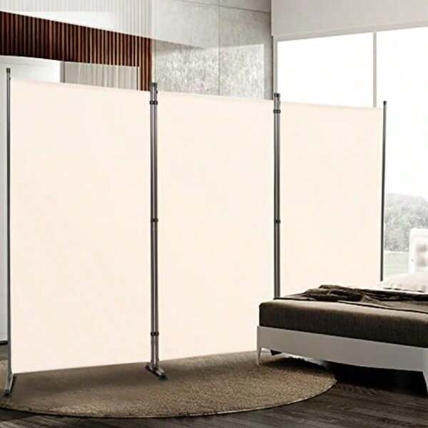 Room Divider 6FT Folding Privacy Screens 4 Panel Partition Room Dividers w/Freestanding Design Portable Wall Divider for Room Separtation Fabric Screen Panel for Home Office School Dorm