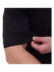 Men's Casual Crew Neck T-Shirt With "Casa Blanca" Letter Print - Lightweight And Stretchy Fabric For Spring And Summer, All Season T-Shirt - 黑色 - 查看 5