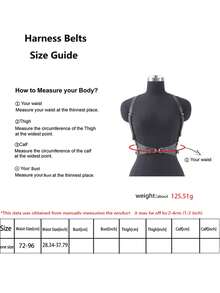 Leather Wide Belt,Punk Fashion Harness Belts, Accessories For Party Dating Leather Harness Belt For Women - Black - View 12