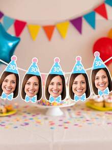 7/14/21 件定制个性化圣诞家庭横幅、生日横幅、可定制照片和名字圣诞横幅、圣诞主题个性化家庭派对横幅、节日横幅、独家圣诞装饰定制横幅、节日家居装饰、快乐明亮的标志、家庭装饰 - 藍色 - 查看 6