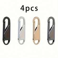 4-Piece Set Of Instant Zipper Pullers For Easily Replace Torn Or Broken Zippers On Travel Bags, Clothing, School Bags, And Handbags - Premium Zipper Pullers - Premium Zinc Alloy Zipper Sliders For Luggage, Jackets, Backpacks, Boots, Purses, And Coats - Multicolor - View 12