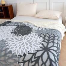 1 pieza Manta de estilo bohemio de doble capa gruesa de felpa jacquard sintética, suave y cálida, reversible para cama, sofá, oficina, coche, viaje, picnic, fiesta, todo el año