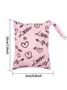 1 件装卡通印花湿袋尿布袋婴儿洗澡家庭装饰礼品