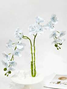 1/3/5 buc flori de orhidee artificiale, floare de orhidee Phalaenopsis artificială de 69 cm, poate fi îndoită și nu se decolorează - pentru perete cu flori DIY, amenajare scenă, aranjament floral pentru vaze în sufragerie și dormitor, nuntă, decor pentru petrecere, umplutură pentru birou. Recolta de frunze de toamnă și primăvară, decor pentru cameră, decor pentru casă, decor pentru bucătărie, decor pentru nuntă, decorare pentru masă, piese centrale, decor pentru birou, decor pentru grădină, decor pentru exterior - Albastru - Vizualizare 4