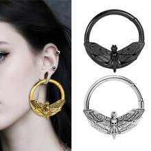 1pc Ear Gauges Skull Butterfly Ear Weights For Stretched Ear Plugs Body Piercing Tunnels Stainless Steel Body Jewelry Halloween - Round - View 11