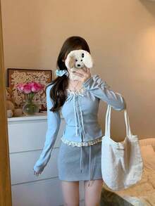 Women Tops - Light Blue - View 4