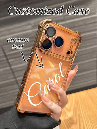 1 Anpassat orange telefonskal med personliga signaturer för vänner, par och familj. Lämplig för iPhone 17 Promax/17AIR/17Pro/17 Magnetiskt matt skal, Uppgraderat komplett kameraskydd, Kompatibelt med frostat halvtransparent, stötsäkert och reptåligt ultratunt skal, Militärklassat skydd