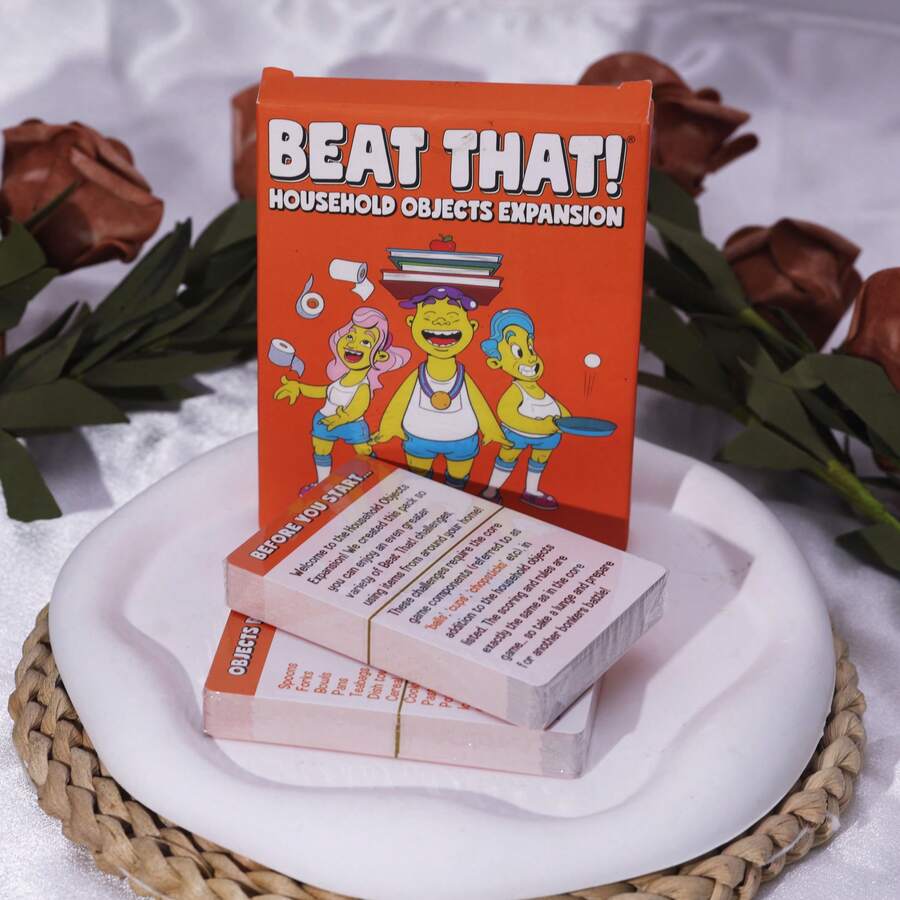 Beat That! Household Objects Expansion Card Game - Add More Hilarious Challenges With Everyday Items, Perfect For Family Game Nights, Parties, And Group Fun, Great Expansion For Beat That! Fans