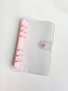 1 pièce Couverture transparente à feuilles mobiles A6, livre d'autocollants, sceau, rangement d'autocollants 3D, couverture de cahier PVC à 6 anneaux, journal DIY (pages intérieures non incluses) - Multicolore - Voir 10