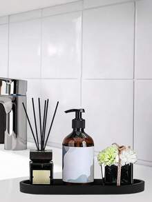 1/2件白色硅胶浴室梳妆台收纳托盘,化妆品、香水、蜡烛、皂液器、调味品收纳,白色装饰托盘,适用于家居装饰、卧室、客厅、厨房收纳 - 彩色 - 查看 10