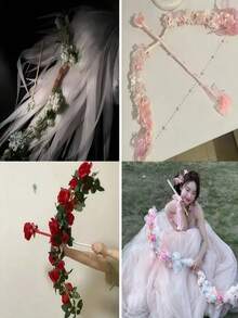 1/4pcs Cupid Bow And Arrow Prop Set, Goddess Arrow Party Cosplay Accessory, Love God's Arrow Cosplay Photo Prop, Valentine's Day Party Wedding Theme Prop, Photography Studio Outfit Accessory