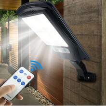 99000LM LEDs Solar Powered Outdoor Wall Lights, 3 Lighting Modes, Motion Sensor, Durable ABS & Metal Construction - Solar Garden Decorations For Porch, Yard, Street Lighting - 黑色 - 查看 2