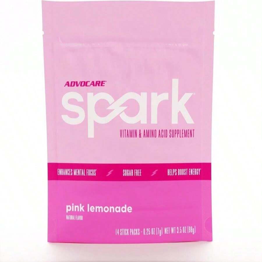 AdvoCare Spark Vitamin &Amp; Amino Acid Supplement - Focus &Amp; Energy Drink Powder Mix With Vitamin A, B-6, C &Amp; E - Also Includes L-Carnitine &Amp; L-Tyrosine - Fruit Punch, 14 Stick Packs - Flavor NameK - 查看 1