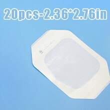 20/5 包透明 PU 薄膜静脉敷料贴片，12*10 厘米/7*6 厘米，隐形粘合固定医用导管，纹身后护理绷带，伤口护理透明绷带，透明薄膜敷料绷带，通用型，多片装 - 运动胶带及用品 - 黑與白 - 查看 8
