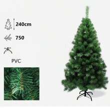 Neuer PVC-Weihnachtsbaum, künstlicher Weihnachtsbaum, PVC-Hartholzbaum, grüner Weihnachtsbaum, 60 cm, 90 cm, 120 cm, 150 cm, 180 cm, 210 cm Baumdekoration, geeignet für Weihnachtsdekoration zu Hause, im Garten, im Einkaufszentrum, im Restaurant - Grün - Übersicht 15