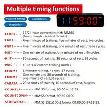 Length 12.6 Inches, Width 3.54 Inches, Height 1.57 Inches, Multifunctional Timer Alarm Clock, Countdown Timer, Gym Home Exercise LED Clock, Kitchen Living Room Electronic Alarm Clock