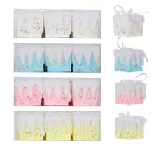 3/6pcs New Christmas Tree Decor Foam Gift Package Hanging Ornaments, Macaron Colors Glitter 7cm Christmas Gift Box Creative Props Hanging Ornaments, Christmas Decorations