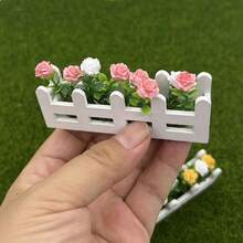 Tỷ lệ 1:12 Nhà búp bê Mô phỏng hàng rào hoa hồng Trang trí sân vườn Cây cảnh nhân tạo thu nhỏ giống thật Đồ chơi trang trí nhà búp bê - Nhiều màu - Xem 4
