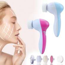 五合一电动洁面刷，SPA级护肤按摩器，黑头去除清洁工具 - 彩色 - 查看 2
