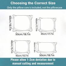 2pcs White Pillow Core, Sofa Cushions Are Soft And Fluffy And Comfortable, Bedside Pillows Are Durable, Suitable For Living Room, Bedroom, Bay Window, Room Home Decoration