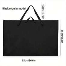 حقيبة لوح الرسم A1 2K، مناسبة للرسم في الهواء الطلق وال- DIY والألغاز، حقيبة تخزين نصف مفتوحة، حقيبة ملف أعمال فنية من قماش قوي، صندوق تخزين ملصق من قماش أكسفورد كبير للكتف الواحد، حقيبة رسم ورسم متعددة الوظائف - أسود