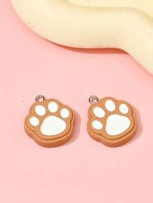 10/20/30/50个可爱卡通小熊和蝴蝶结DIY饰品配件，可用于制作耳环、手链、项链吊坠、包包挂饰和钥匙扣 - 彩色 - 查看 2