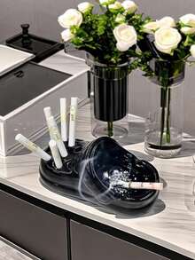 1pc Unique Soft Clay Ceramic Clog Shoe Ashtray, Simulation Daily Tools Design, Ideal For Home, Office, Hotel Decor, Perfect Valentine'S Day & New Year Gift, Spring Festival For Men Ashtray Indoor Ashtray Outdoor Ashtray Car Ashtray Car Ashtray Creative Ashtray Desktop Ashtray Desktop Funny