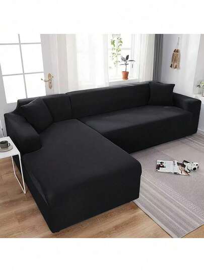 1pc Solid Color Milk Silk Stretch Sofa Cover, Modern All-Season Full Coverage Sofa Slipcover, Pet Friendly Home Decor, Machine Washable, Fits 1-Seat, 2-Seat, 3-Seat, 4-Seat