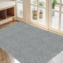 Grand paillasson pour porte d'entrée, tapis d'accueil antidérapant pour entrée intérieure, design avec support, lavable en machine, convient pour la zone d'entrée - Multicolore - Voir 15