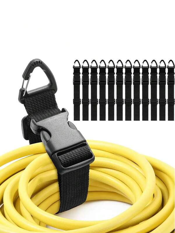 1 Stück/2 Stück einstellbarer schwarzer Kabelorganizer, Kabelmanagement-Clips aus hochwertigem Polypropylen, Multifunktions-Kabelbinder, Dreieck-Schnallenbinderiemen, geeignet für Studio- und Garage-Organisation, Kabellagerung und aufgeräumten Arbeitsplatz, Verlängerungskabelhalter, praktisches Design, robuste Struktur, für Bastler