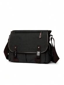 2026 Autumn New Canvas Tote Bag, Large Capacity Men's Shoulder Bag, Fashion Casual Crossbody Messenger Bag, Student Backpack - Multicolor - View 15