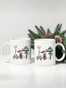 1 taza de café de 11 onzas con diseño de sombrero navideño y tijeras, regalo único navideño para estilistas y profesionales de la belleza, decoración navideña, regalo divertido para cumpleaños y fiestas, opción ideal para amigos, accesorios para bares de café, reutilizable, lavar a mano, opción ideal para bebidas calientes y frías, taza de bebida de invierno, recuerdo familiar, regalo del Día de San Valentín, boda, ceremonia de graduación - Multicolor - Ver 5