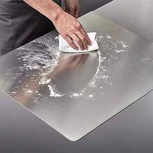 1pc Premium Stainless Steel Cutting Board - Non-Slip, Easy To Clean, Suitable For Meat, Fruits, Vegetables, Bread And Baking - Meat Cutting Board, Cheese And Board, Essential Kitchen Item With Rim - Multicolor - View 5