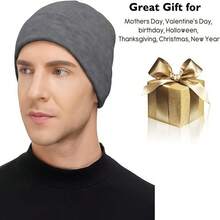 1pc Knitted Satin Lined Casual Hat, Versatile, Satin Lining, Non-Damaging To Hairstyle, Thermal Lined Warm, Soft & Fashionable Accessory, Unisex Extra Long Knitted Knitted Beanie, Suitable For Winter Outdoor, Cycling, Skiing, Ideal Holiday & Birthday Gift - Multicolor - View 11