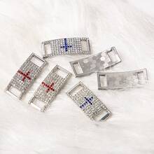 1 Paar Strass Kreuz Schnürsenkel Charms - Glitzernder Schuh Dekor für Sneaker - Schuh Accessoires für Modebewusste