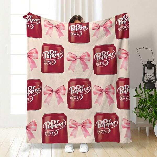 1 Peça Cobertor/Manta Macia Estampada - Decoração Aconchegante para Sala de Estar, Quarto, Sofá