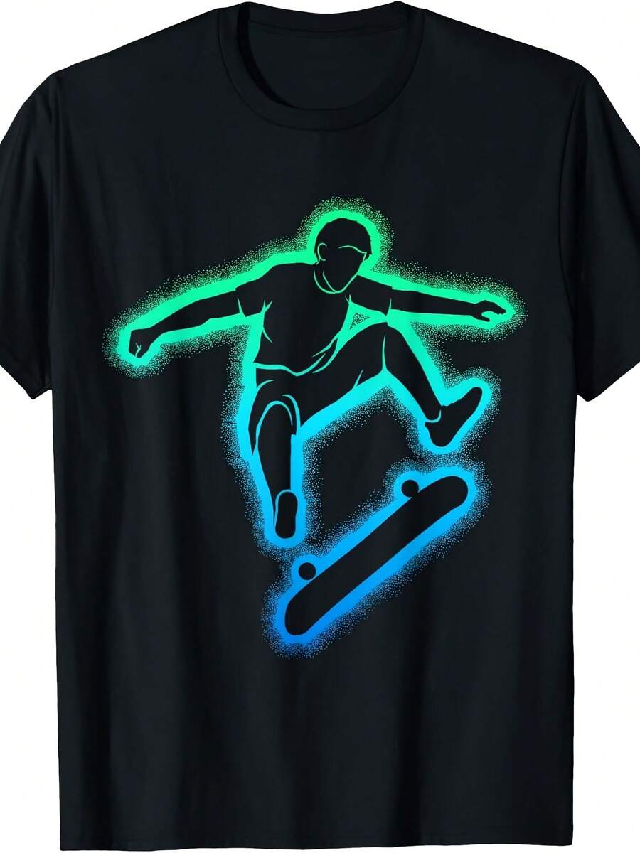 Skateboard Skater Skateboarding Skateboarder Kids Boys T-Shirt - 款式27 - 查看 1