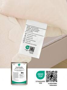 1 Stück warme Sherpa-Fleece-Bettdecke, Schleifenmuster, atmungsaktiv und kuschelig, doppelseitig aus Flanell gesteppte Bettdecke für den Winter, ohne Kopfkissenkern, Bettdecke mit Daunenalternative, maschinenwaschbar. Oeko-Tex zertifiziert, beige