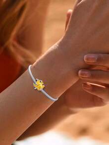 1PC 925 Sterling Silver Cute Animal And Plant Maple Leaf Beads Fit For Women Bracelets Bangles DIY Jewelry Making And Daily Outfit Matching Jewelry Decoration For Girls - Silver - View 9