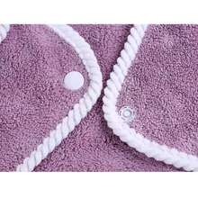 Unisex Bathrobe Towel With Strap And Pocket – Soft And Absorbent Microfiber (1.30m X 0.80m) - 紫色 - 查看 2