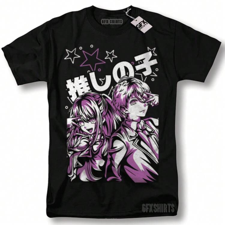 Oshi No Ko Ai Hoshino Shirt Girl Call Of The Night Anime Manga Graphic T-Shirt - 黑色 - 查看 7